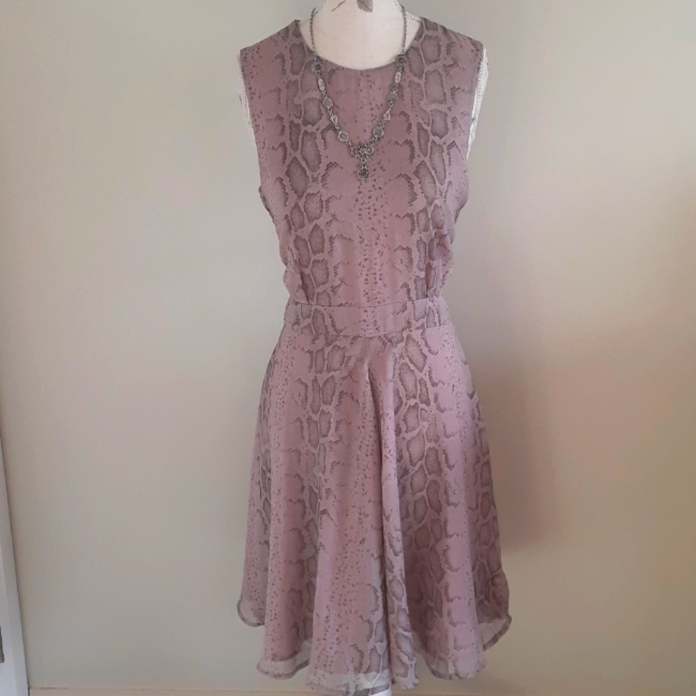 & French Connection sleeveless dress w snakeskin print